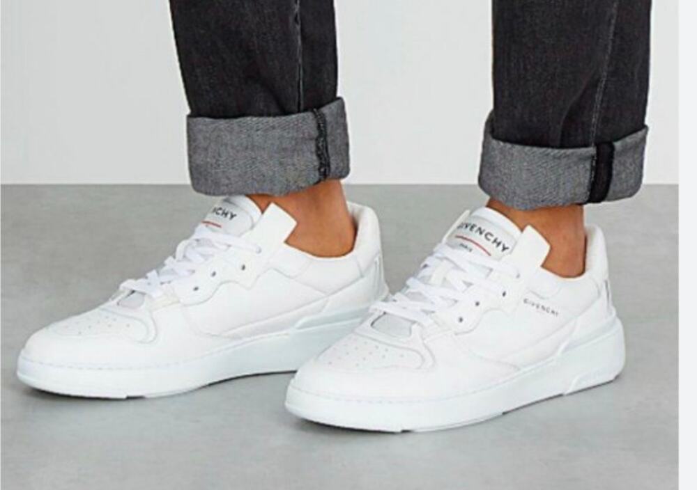Givenchy Wing Low Top White Leather Sneakers